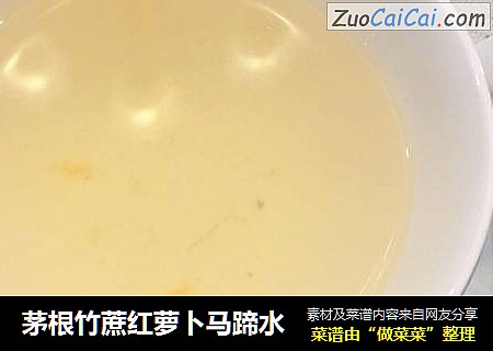 茅根竹蔗红萝卜马蹄水