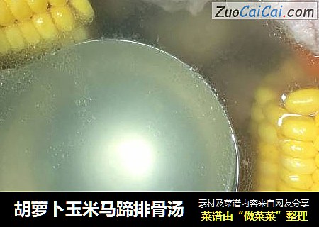 胡萝卜玉米马蹄排骨汤