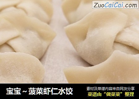 宝宝～菠菜虾仁水饺