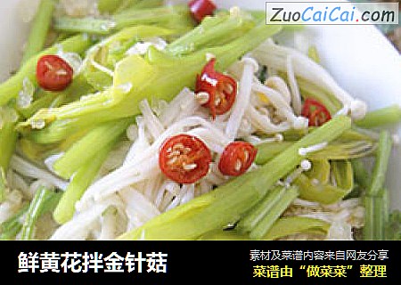 鲜黄花拌金针菇