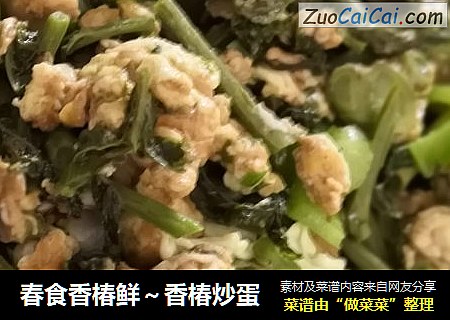 春食香椿鲜～香椿炒蛋