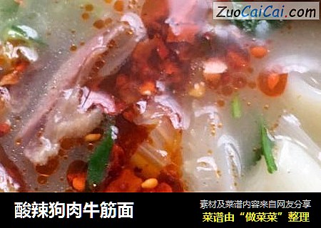 酸辣狗肉牛筋面
