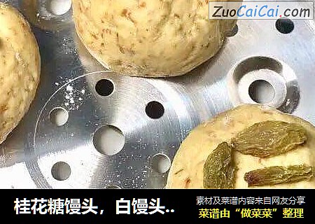 桂花糖馒头，白馒头，黑芝麻南瓜馒头
