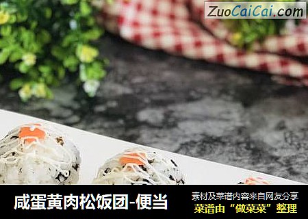 咸蛋黄肉松饭团-便当