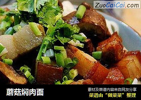 蘑菇焖肉面