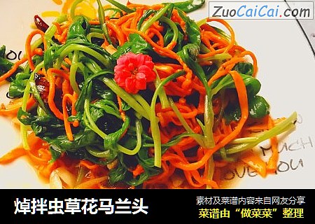 焯拌虫草花马兰头