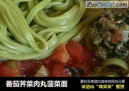 番茄荠菜肉丸菠菜面