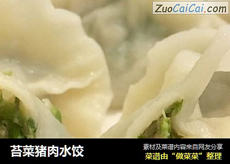 苔菜猪肉水饺