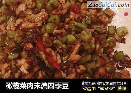 橄榄菜肉末煸四季豆