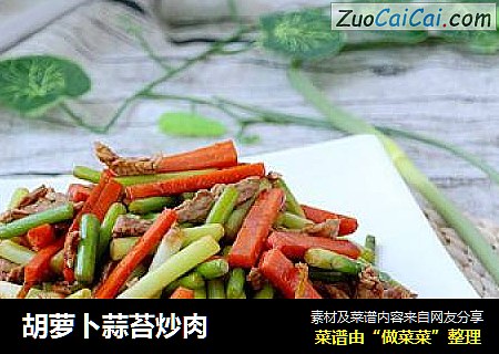 胡萝卜蒜苔炒肉