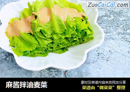 麻酱拌油麦菜