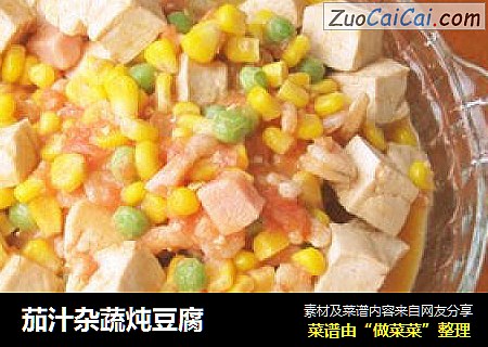 茄汁杂蔬炖豆腐