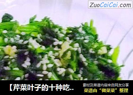 【芹菜叶子的十种吃法之二】芝香芹叶