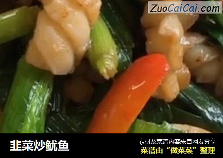 韭菜炒鱿鱼