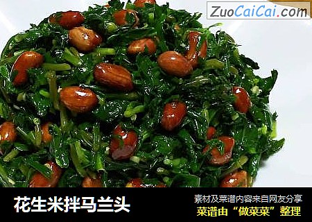 花生米拌马兰头