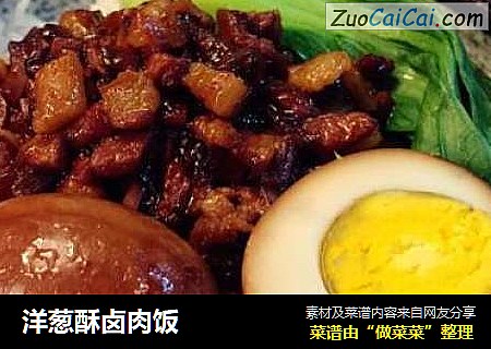 洋葱酥卤肉饭