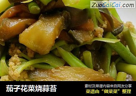 茄子花菜烧蒜苔