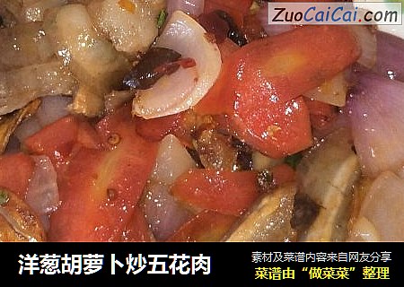 洋葱胡萝卜炒五花肉