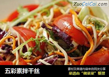 五彩素拌干丝