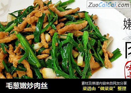 毛葱嫩炒肉丝