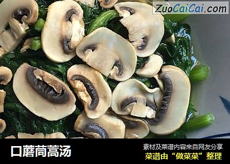 口蘑茼蒿汤