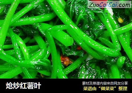 炝炒红薯叶