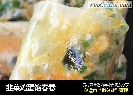 韭菜鸡蛋馅春卷