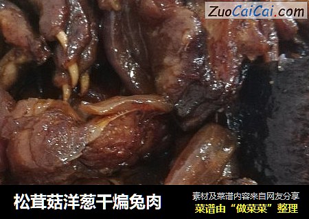 松茸菇洋葱干煸兔肉