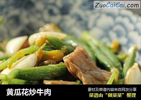 黄瓜花炒牛肉