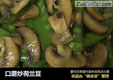 口蘑炒荷兰豆