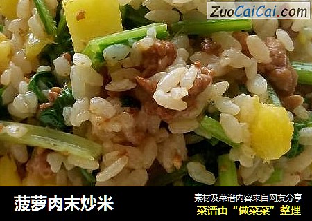 菠萝肉末炒米