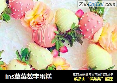 ins草莓数字蛋糕