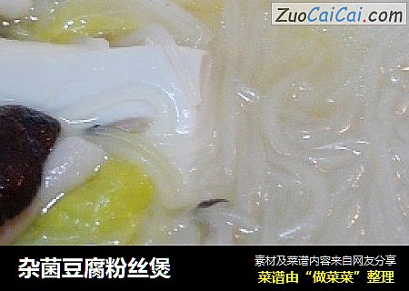 杂菌豆腐粉丝煲