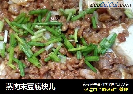 蒸肉末豆腐块儿