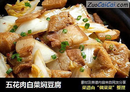 五花肉白菜焖豆腐