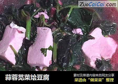 蒜蓉苋菜烩豆腐