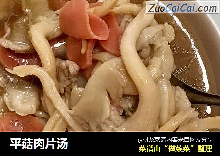 平菇肉片汤