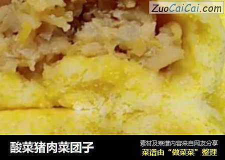 酸菜猪肉菜团子