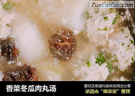 香菜冬瓜肉丸汤