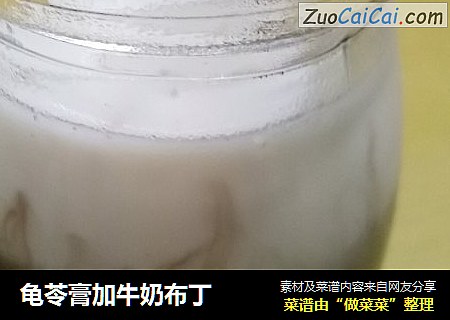 龟苓膏加牛奶布丁