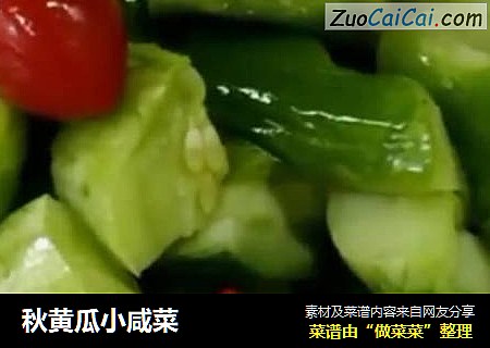秋黄瓜小咸菜