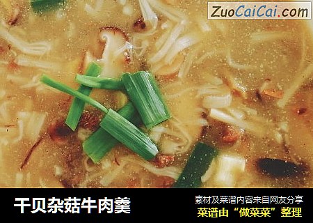 干贝杂菇牛肉羹