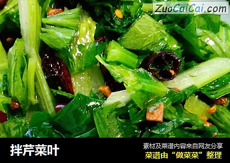 拌芹菜叶