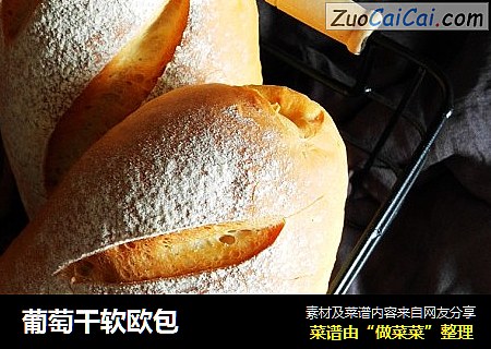 葡萄干软欧包
