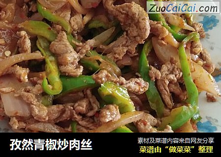 孜然青椒炒肉丝