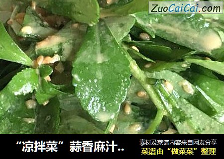 “凉拌菜”蒜香麻汁养心菜