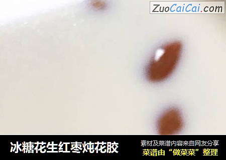 冰糖花生红枣炖花胶