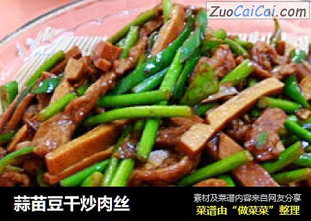 蒜苗豆干炒肉丝
