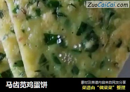 马齿苋鸡蛋饼