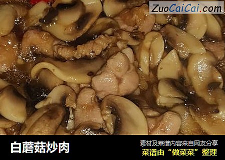 白蘑菇炒肉
